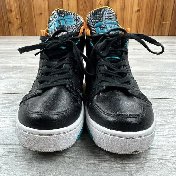 Converse ERX 260 High Tops Kids 7 Black Turquoise Orange Retro 80s Sneakers Shoe - Picture 2 of 9